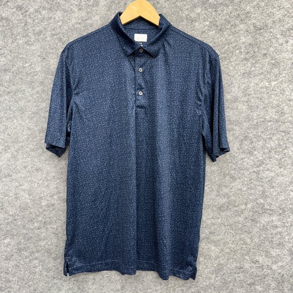 Greg Norman ML75 Play Dry Polo Men's Golf Polo Shirt, Blue Pattern, Size L, NEW - Picture 1 of 11